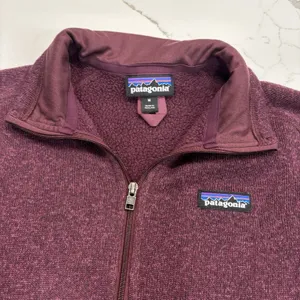 Patagonia Sweater Womens Size Medium Better Sweater 1/2 Zip Burgundy thumbnail 2
