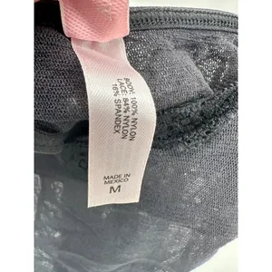 Victoria's Secret Womens Black‎ Sheer Tank Top Sz M Sexy Lace Festival Nylon thumbnail 6