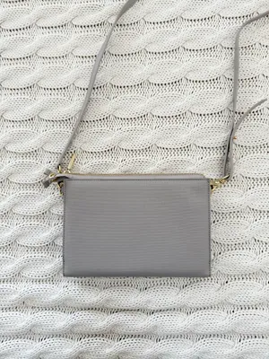Danger Dover Neutral Beige Crossbody Clutch with Gold Hardware thumbnail 3