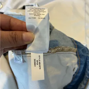 NWT J.Crew Essential‎ Wide Leg Crop Jeans Light Wash Denim Casual Boho Size 37 thumbnail 6