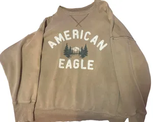 American Eagle Brown Oversized Graphic Crewneck Sweatshirt thumbnail 1