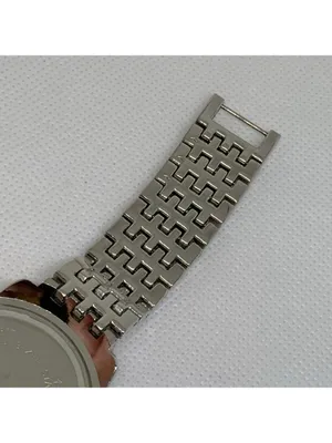 Style & co silver tone women watch rhinestones mop dial Roman 6.5” running thumbnail 7