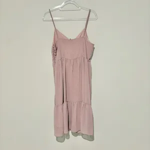 Alredine polka dot tiered babydoll dress dusty pink size large‎ thumbnail 2