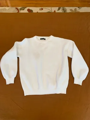 SHEIN Women’s Small White Tight Knit Ribbed Crewneck Long Sleeve Sweater thumbnail 5