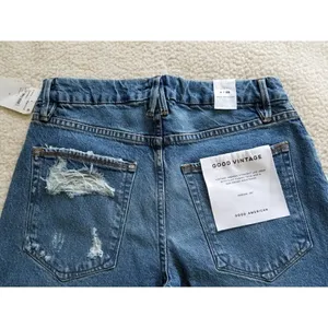 Good American Good Vintage Straight Leg Fray Jeans Indigo Blue Women's Sz 6/28 thumbnail 10