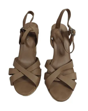 Women Charles by Charles David Wedge Sandals Tan Size 9.5M thumbnail 1