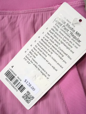 NWT Lululemon Dance Studio Mid-Rise Pant *Regular in Pink Frosting Track Pants 4 thumbnail 3