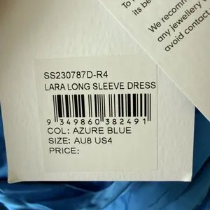 NWT Significant Other Lara Blue Satin Long Sleeve Maxi Dress Size 4 thumbnail 7