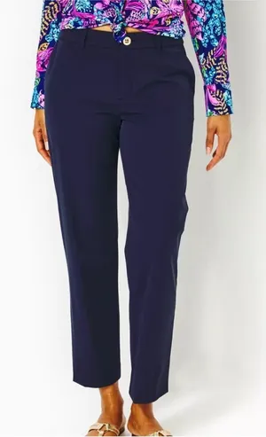 NWT Lilly Pulitzer Travel UPF 50+ Trousers in True Navy thumbnail 1