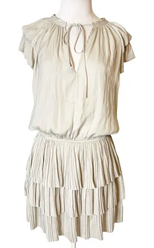 Current Air tiered pleat skirt mini dress sz M‎ anthropologie thumbnail 1