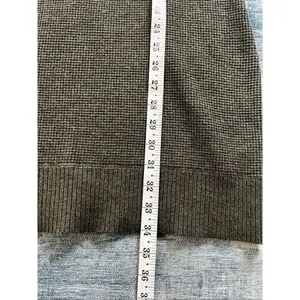 A New Day Olive Green Waffle Knit Long Sleeve Crew Neck Sweater Dress L thumbnail 7