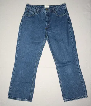 Sézane The Brut Sexy Straight Leg Jeans Blue Organic Cotton Women Size 40 US 8 thumbnail 1