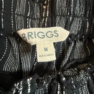 Briggs Womens‎ Linen Blend Striped Pull On Pants Black White Medium 1760053 thumbnail 6