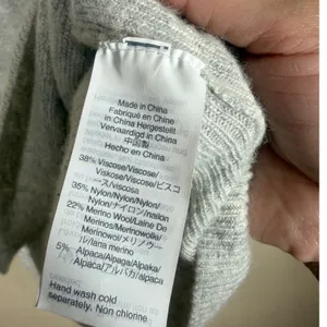 Madewell Womens Heather Gray Merino Wool Alpaca Blend V-Neck Sweater Large thumbnail 5