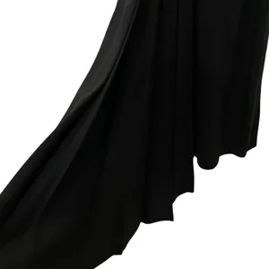 Vintage Kathleen Inc Dress Womens Size Medium Black Maxi Sheath Ruched Pleated thumbnail 13
