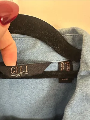 Gilli Light Blue Denim Shirt Dress with Tie Belt Size 18W Women's thumbnail 4