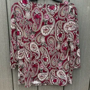 DressBarn Petite Paisley Top thumbnail 4