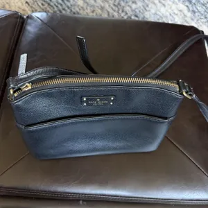 Kate Spade Crossbody Bag Womens Small Black Leather Zip Top Adjustable Strap thumbnail 6