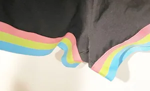 Dolls Kill x Powerpuff Girls Size Medium Black Rainbow Stripe Skort Shorts Skirt thumbnail 3