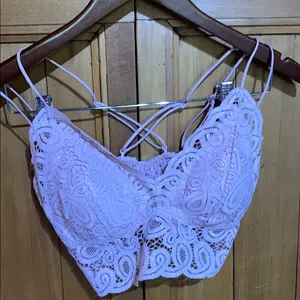 PINK Victoria's Secret Pink Lace Bra with Adjustable Straps thumbnail 1