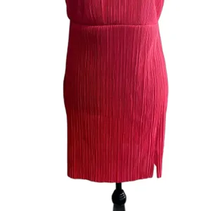 Boohoo Hot Pink Plisse High Neck Open Back Mini‎ Dress Going Out Clubwear US 6 thumbnail 3