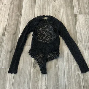 Victoria's Secret Elegant Black Lace Bodysuit thumbnail 2