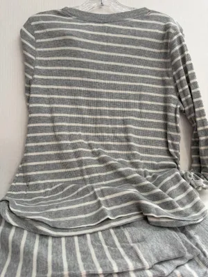 Gilligan & O’Malley Ladies Stripe Pajama Set - Cozy Long Sleeve Top & Pants thumbnail 4