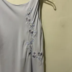 Alyn Paige Light Violet Purple Maxi Dress Size 8 Floral Embroidery Vintage‎ YTK thumbnail 6
