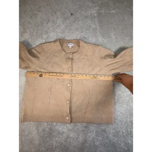 CeCe Flower Embroidered Cardigan‎ sandcastle beige large thumbnail 6