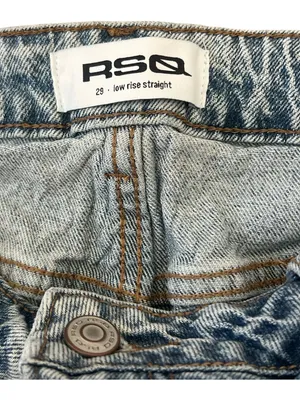 RSQ Women's Low Rise Straight lLeg Jeans - Light Blue Wash Size 29 thumbnail 6