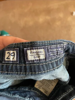 Miss Me Ladies Dark Blue Bootcut Jeans with Fading Angel wing pockets size 29 thumbnail 8