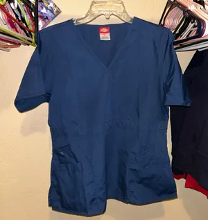 Dickies scrubs top navy blue thumbnail 1