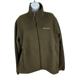 Columbia Sportswear Fleece Jacket Men’s Size M Olive Green Full Zip Warm thumbnail 1