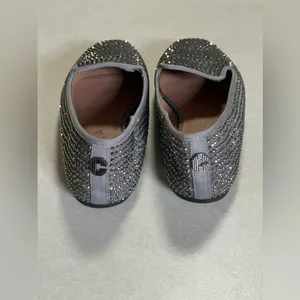 CARVELA Women's Shine Gem-Detail Slip-On Flats Grey & Silver Size 8.5 thumbnail 8