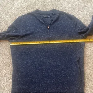 Nautica Size Large Navy Blue 1/4 Zip Pullover Shirt. thumbnail 6