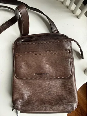 Fossil Chocolate Brown Leather Crossbody Bag thumbnail 1