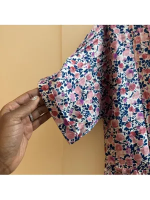 Lulus Express Yourself Blush Pink Floral Print Satin Babydoll mini Dress medium thumbnail 4