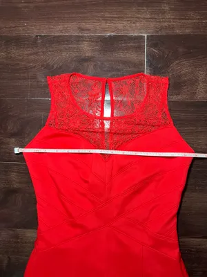 Guess Lace Red Dress Size 2 thumbnail 3
