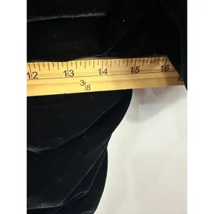 Zara Black Velvet Ruched Crop Top Size Small Puff Sleeve‎ Whimsigoth Art Deco thumbnail 5