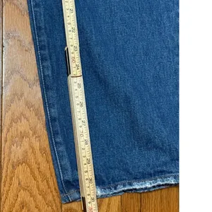 Madewell Baggy Straight Jeans Medium‎ Wash Blue Cotton Hemp Size 28 thumbnail 13