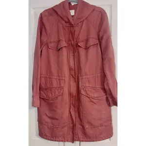 Ann Taylor burnt orange Jacket / Coat Women's size XS Knee Length Hood thumbnail 2