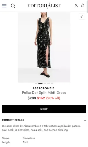 Abercrombie Dress Midi Satin thumbnail 4