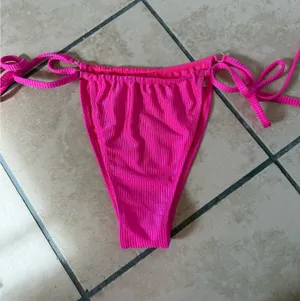 Aerie Bikini Set Pink Ribbed thumbnail 3