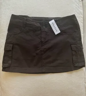 John Galt Brown Cargo Mini Skirt thumbnail 4