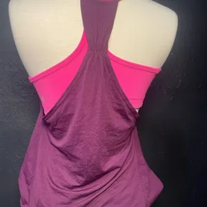 Lululemon Athletica Women's‎ Tank Top Built-in Bra Pink Purple Athletic Size M thumbnail 2
