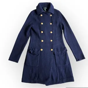Lauren by Ralph Lauren Coatigan vintage Military coat sweater, LambsWool blend S thumbnail 3