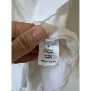 J. Crew Y2K Ruffle Cold Shoulder Tank Top White Size Cream thumbnail 6
