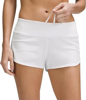 White Lululemon Speed Up Shorts 2.5" thumbnail 1