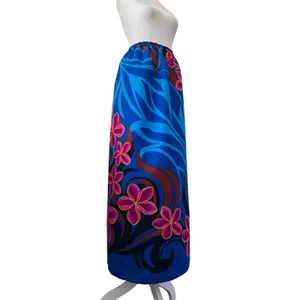 Handmade Tropical Sparkly Floral Print Elastic Waist Maxi Skirt thumbnail 2