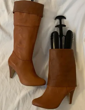 NWT Vintage Steve Madden Jupiterr Cognac Convertible Leather Boot thumbnail 1